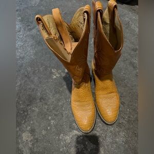 Men's Tan Leather Western Boots